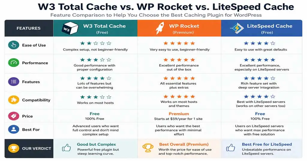 Plugin-comparison-W3-Total-Cache-vs-WP-Rocket-vs-LiteSpeed-Cache Plugin-comparison-W3-Total-Cache-vs-WP-Rocket-vs-LiteSpeed-Cache