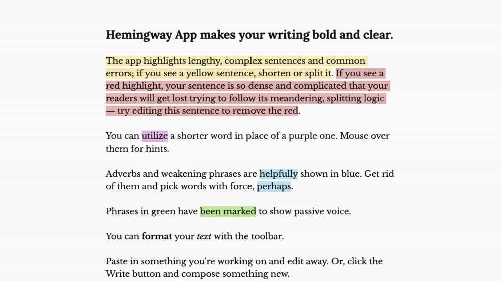 Hemingway-App