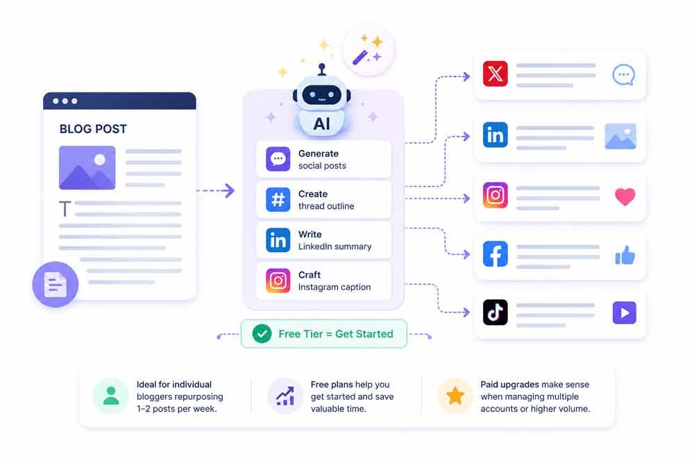 Free AI Tools for Social Media and Repurposing Free AI Tools for Social Media and Repurposing