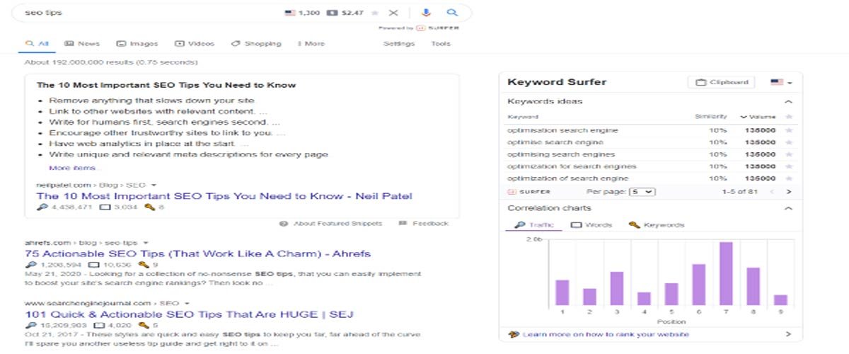 Keyword-Surfer-research-tool