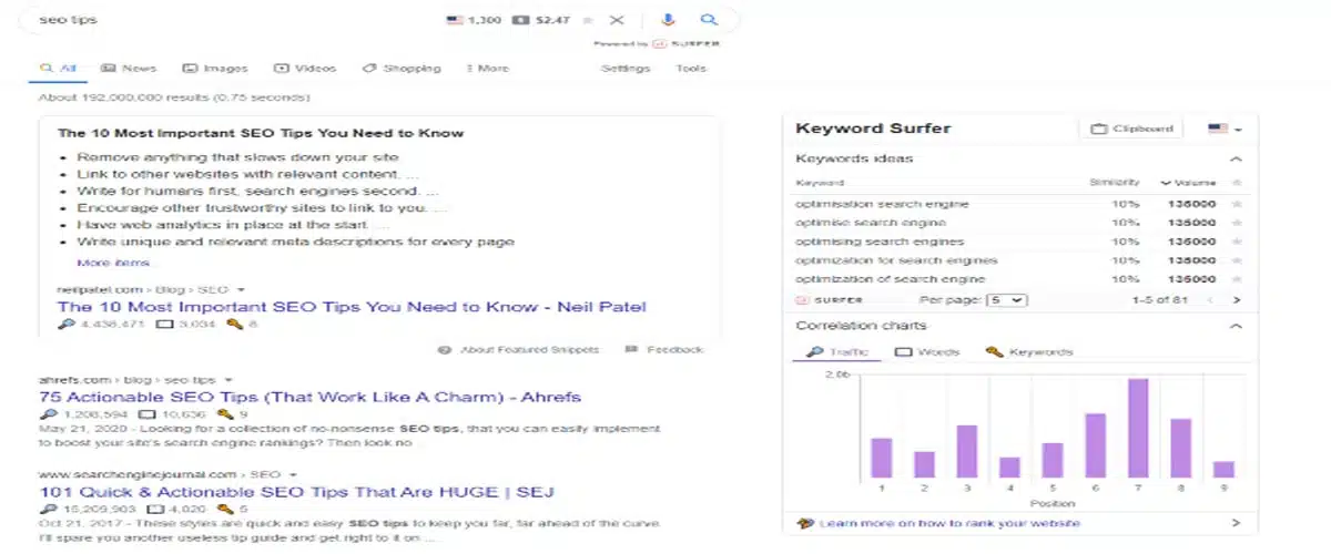 10 Best Free Competitor Keyword Research Tools (2026) (Free and Paid) Keyword Surfer research tool Keyword-Surfer-research-tool