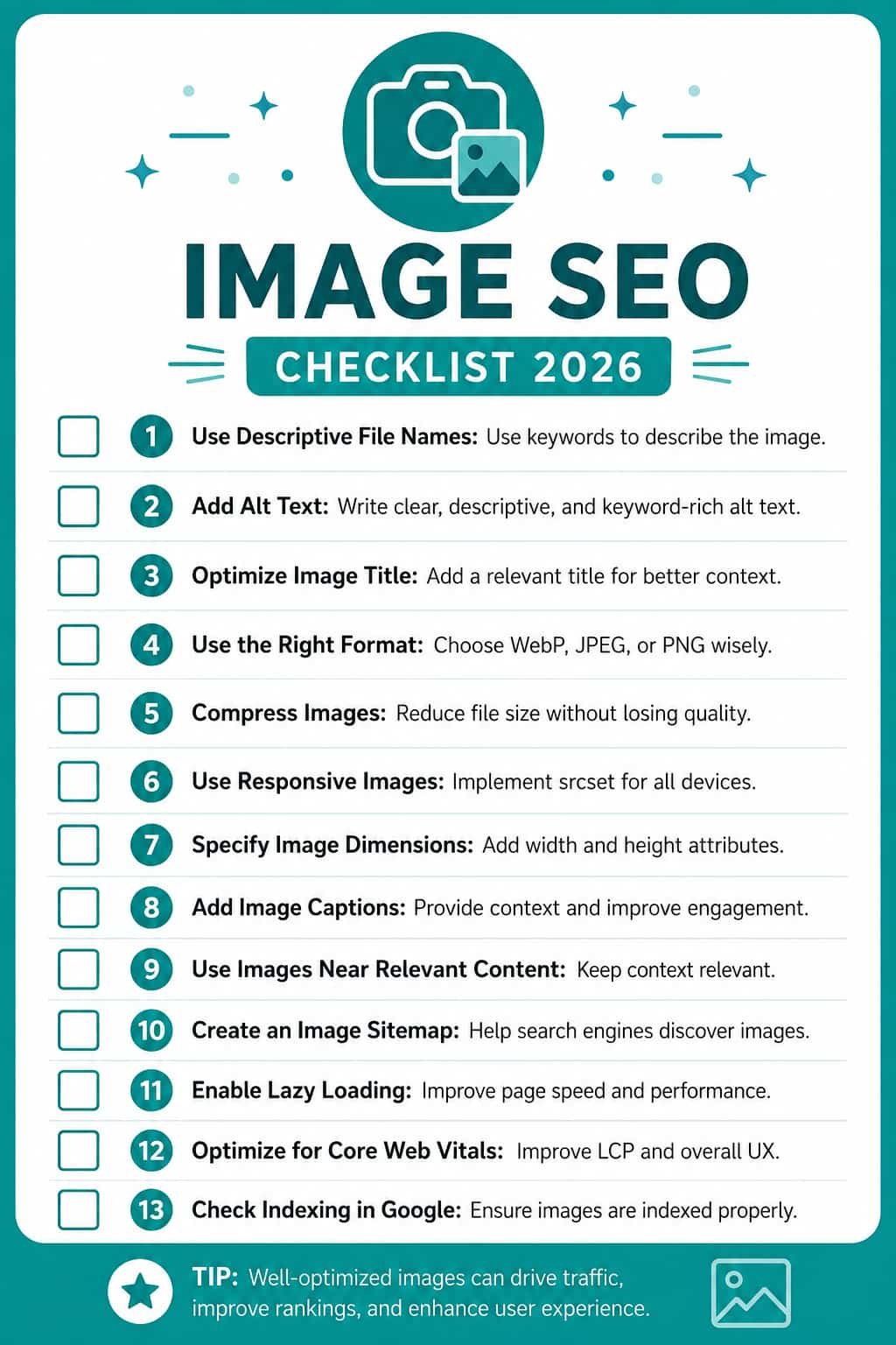 Image SEO Checklist Image SEO Checklist
