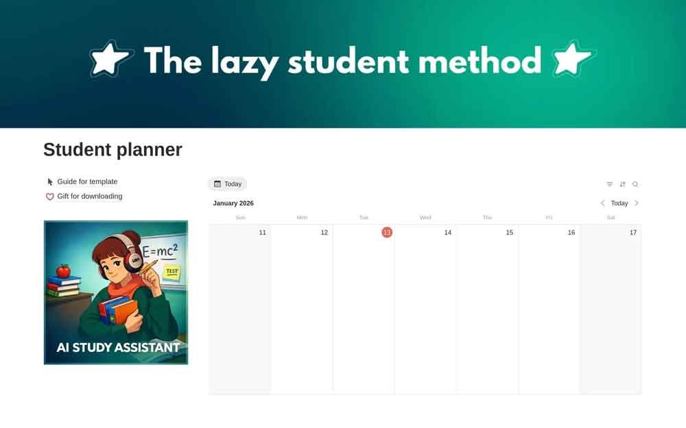 notion aistudy planner view notion aistudy planner view